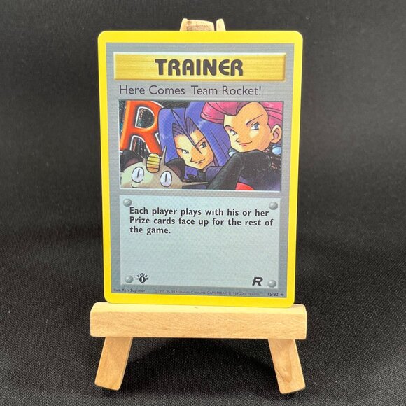 Here Comes Team Rocket 1st Edition "Reprinted" - Picture 2 of 3